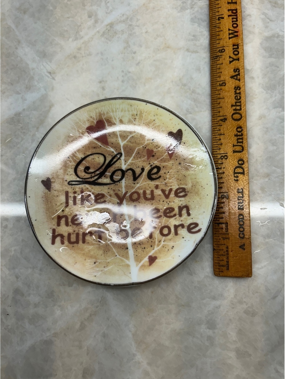 Samseo Design Love Like You’ve Never Been Hurt Before Plate Decorative